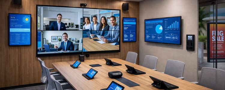 Audio video communication solutions for conferencing and business collaboration